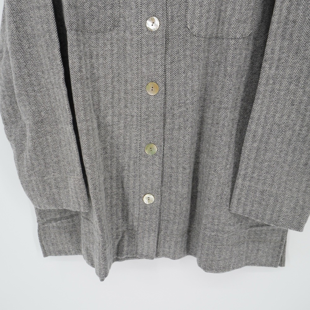 Soft Surroundings Jacket Button Up Herringbone Gr… - image 5